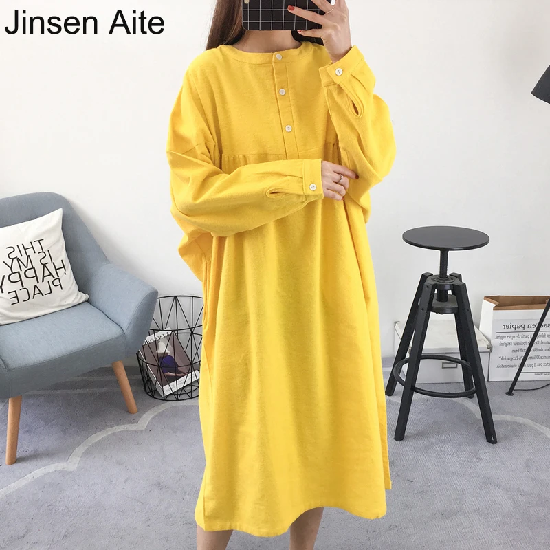 Jinsen Aite 2019 женская ночная рубашка большого размера ночная рубашка с длинным рукавом хлопковая Повседневная Свободная Осенняя Пижама домашн...
Jinsen Aite 2019 женская ночная рубашка большого размера ночная рубашка с длинным рукавом хлопковая Повседневная Свободная Осенняя Пижама домашн...