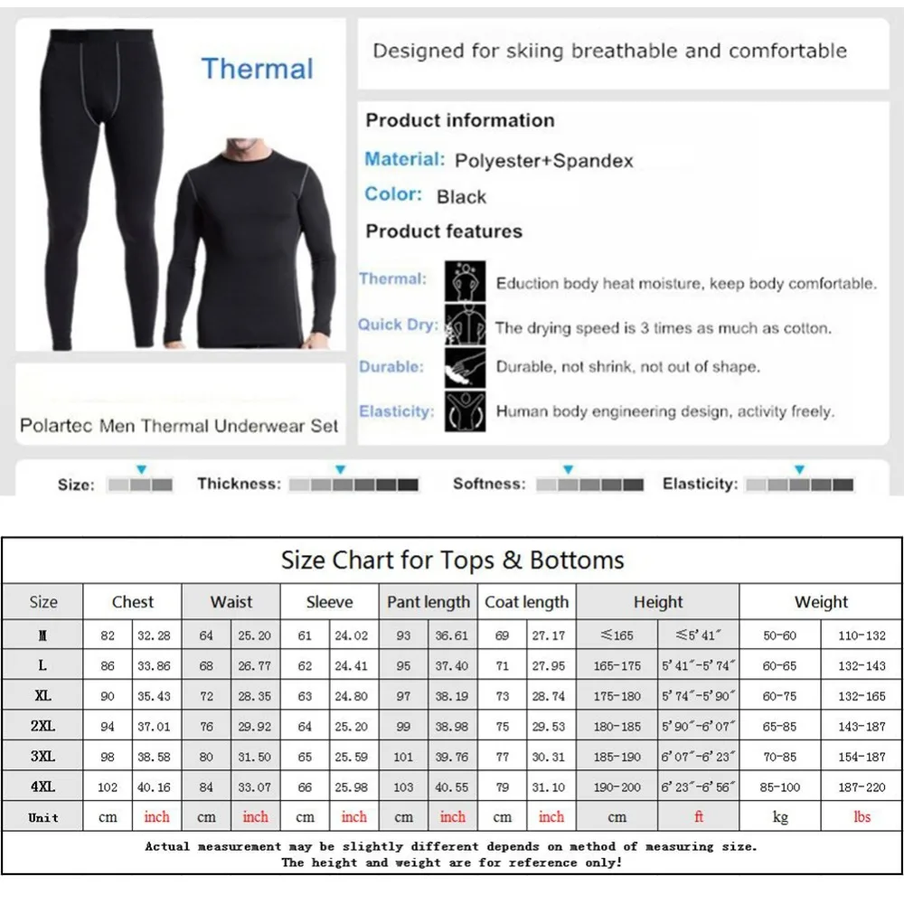 Men's Underwear Set Thermal Fleece Winter Compression Tight Top&Bottom Warm Lined Long Johns Lightweight Sleeowear Sets
Men's Underwear Set Thermal Fleece Winter Compression Tight Top&Bottom Warm Lined Long Johns Lightweight Sleeowear Sets
