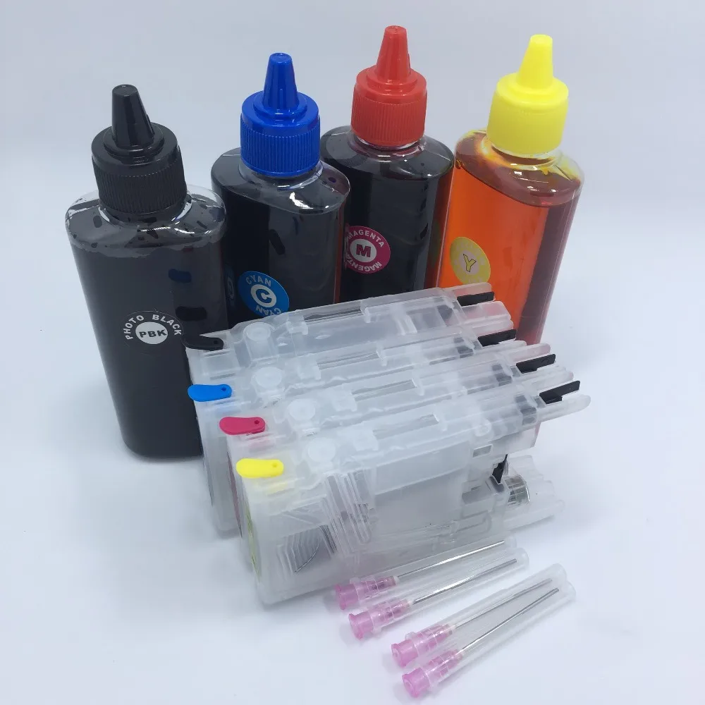 YOTAT 4*100ml Dye ink + Refill ink cartridge for BrotherLC12 LC17 LC71 LC73 LC75 LC77 LC79 LC400 LC450 LC1220 LC1240 LC1280
YOTAT 4*100ml Dye ink + Refill ink cartridge for BrotherLC12 LC17 LC71 LC73 LC75 LC77 LC79 LC400 LC450 LC1220 LC1240 LC1280