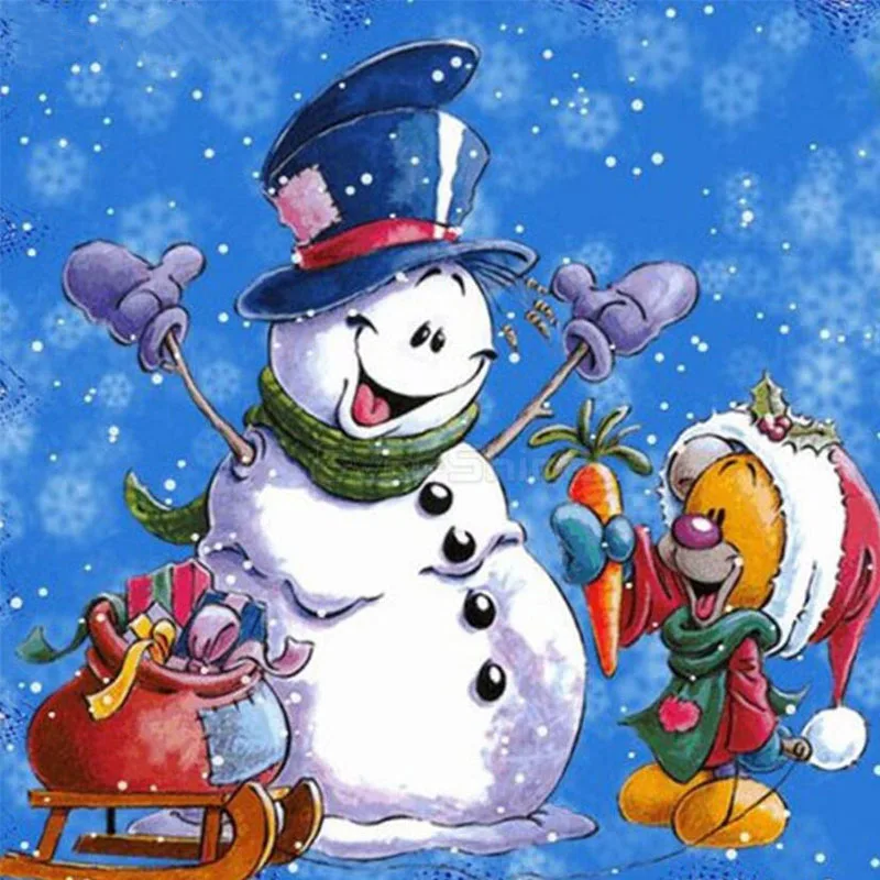 DIY Round Diamond Embroidery Cartoon Pictures of Rhinestones 5D Diamond Painting Full Square Snowman Mosaic Home Decoration
DIY Round Diamond Embroidery Cartoon Pictures of Rhinestones 5D Diamond Painting Full Square Snowman Mosaic Home Decoration