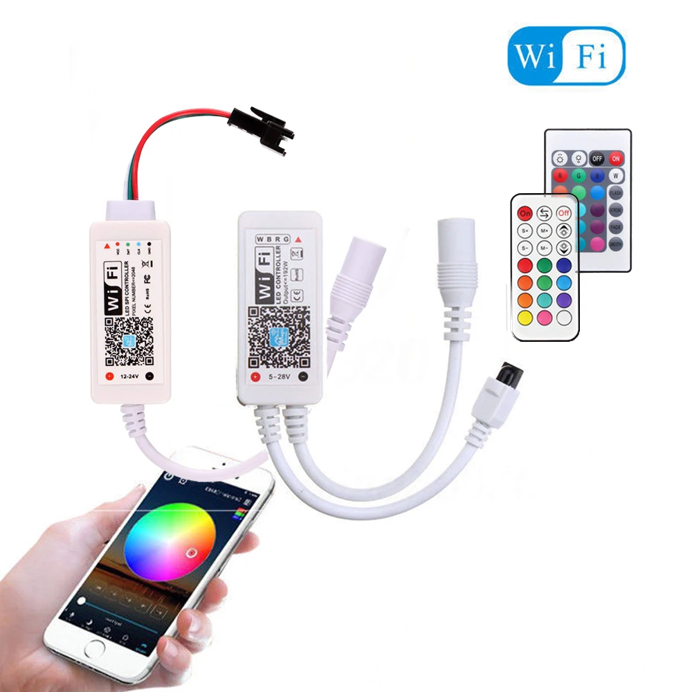 WiFi Bluetooth Amazon Alexa Google IR RF пульт дистанционного управления для WS2811 WS2812B SK6812