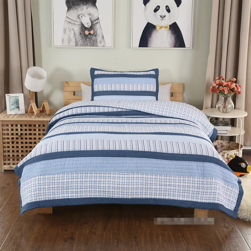 Free shipping 100%cotton European style children blue handmade applique patchwork quilt twin size bedspread/bed cover
Free shipping 100%cotton European style children blue handmade applique patchwork quilt twin size bedspread/bed cover