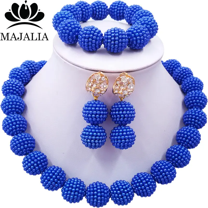 Majalia Classic Trends Nigerian Wedding African Jewelery Set Royal blue Crystal Necklace Bride Jewelry Sets 1ZZ002
Majalia Classic Trends Nigerian Wedding African Jewelery Set Royal blue Crystal Necklace Bride Jewelry Sets 1ZZ002