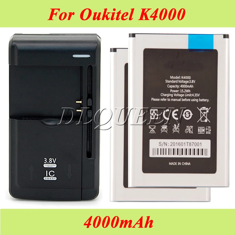 1 партия = 2 шт. для аккумулятора Oukitel K4000 аккумуляторная батарея AKKU 4000 мАч +
