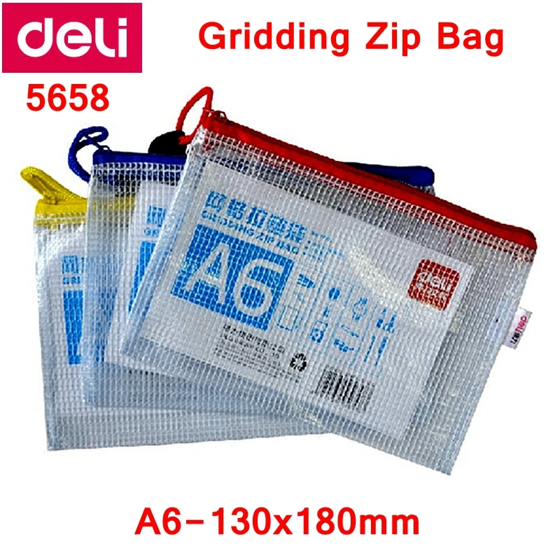 10 шт./лот Deli 5658 A6 Gridding, сумка на молнии 130x180 мм, сумка для файлов, карман для документов на молнии, разные цвета, оптовая продажа
10 шт./лот Deli 5658 A6 Gridding, сумка на молнии 130x180 мм, сумка для файлов, карман для документов на молнии, разные цвета, оптовая продажа