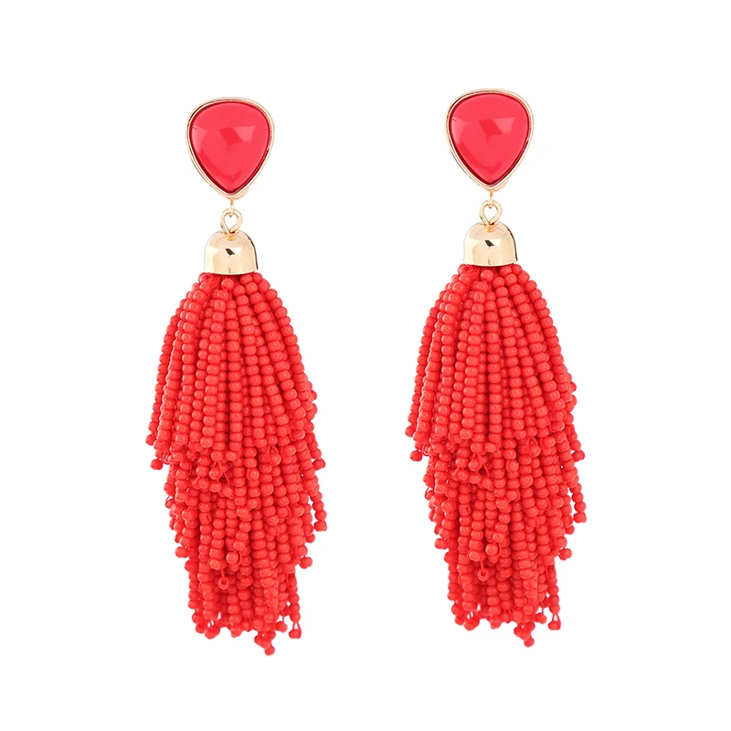 2 Color Pink&Red Tassel Line Big Statement Earrings Boho Ethnic Style Long Pendant Earrings Fashion India Earrings Jewelry
2 Color Pink&Red Tassel Line Big Statement Earrings Boho Ethnic Style Long Pendant Earrings Fashion India Earrings Jewelry