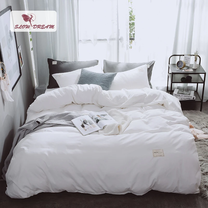 SlowDream White Solid Color Bedding Set Luxury Flat Sheet Double Decoration Home Bedspread Bed Linen Cotton Duvet Cover Set Gift
SlowDream White Solid Color Bedding Set Luxury Flat Sheet Double Decoration Home Bedspread Bed Linen Cotton Duvet Cover Set Gift