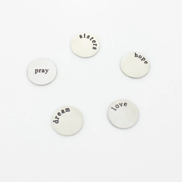 Hot selling mix 5 different designs stainless steel 12mm mini silver disk window plate fit 20mm glass floating locket
Hot selling mix 5 different designs stainless steel 12mm mini silver disk window plate fit 20mm glass floating locket