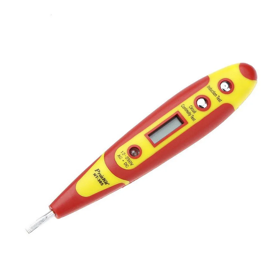 Pro'sKit NT-305 Contact Voltage Detector with Cable Detection(non-contact) and Circuit Continuity Test
Pro'sKit NT-305 Contact Voltage Detector with Cable Detection(non-contact) and Circuit Continuity Test