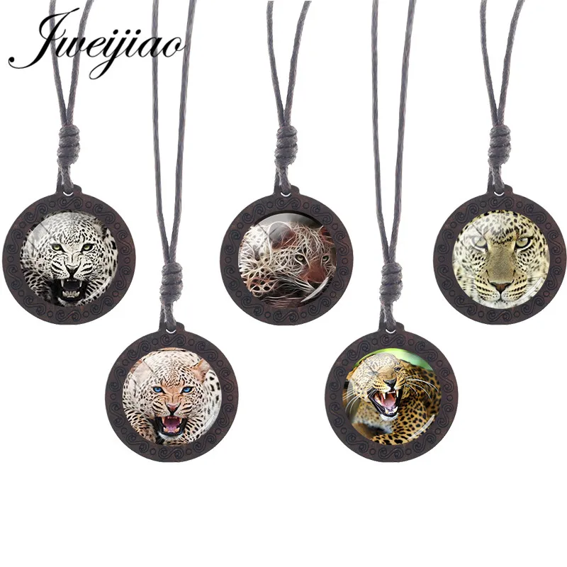 JWEIJIAO New Arrival Animal leopard Wooden Charm Necklace Round Glass Cabochon Pendant Choker Statement Collier Jewelry A01
JWEIJIAO New Arrival Animal leopard Wooden Charm Necklace Round Glass Cabochon Pendant Choker Statement Collier Jewelry A01