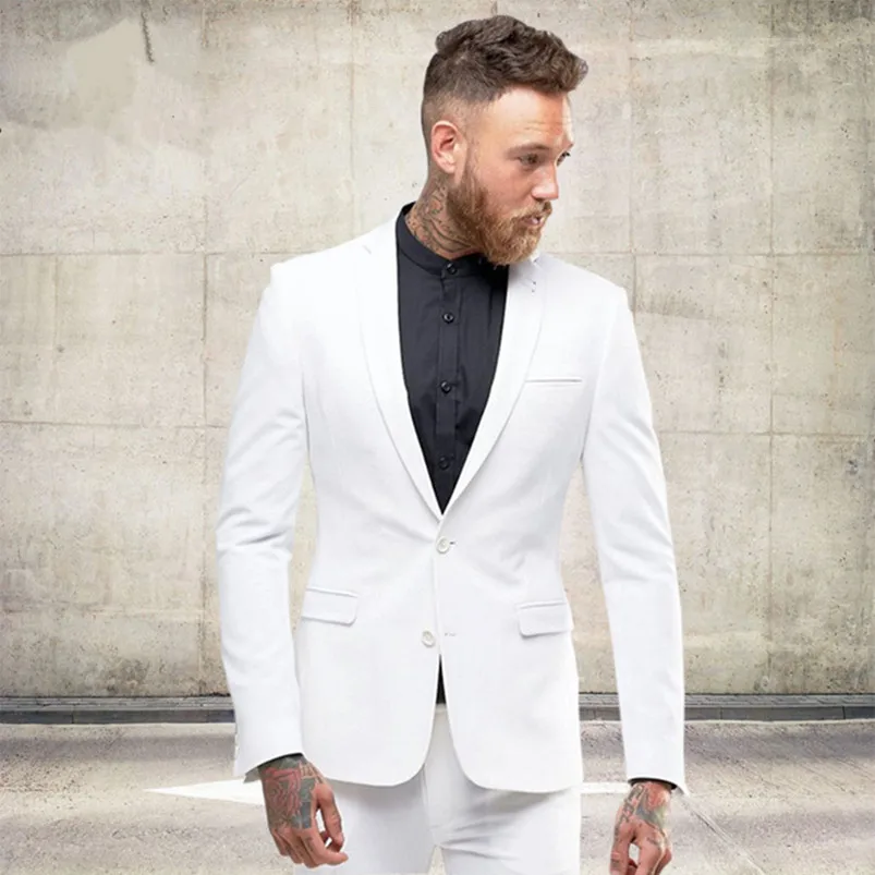 Two Pieces White Wedding Tuxedos Slim Fit Best Groomsmen Suits Cheap Wedding Suit Prom Party Wear Custom Made (jacket+pant)
Two Pieces White Wedding Tuxedos Slim Fit Best Groomsmen Suits Cheap Wedding Suit Prom Party Wear Custom Made (jacket+pant)