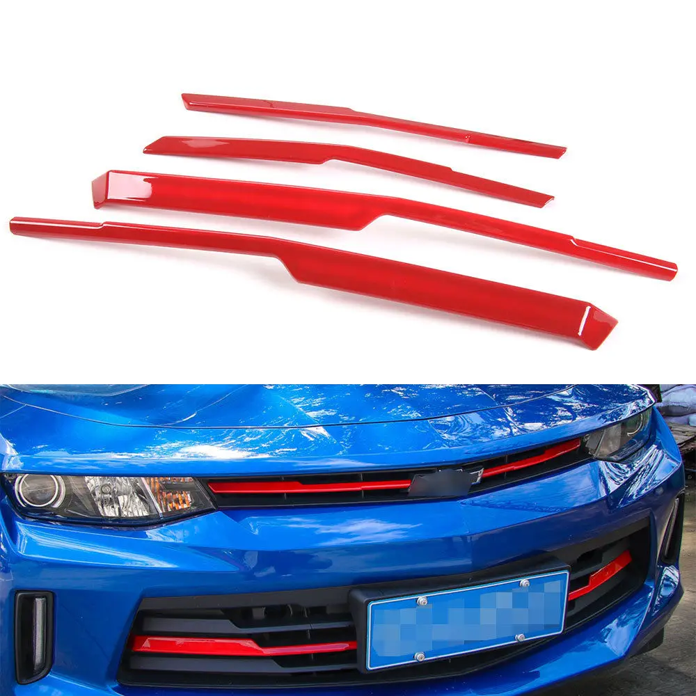 4 шт. декоративная полоса для передней решетки автомобиля Chevrolet Camaro 2017|red sticker|trim