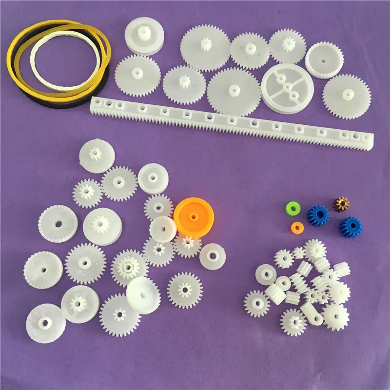 60pcs K012Y Plastic Gear Set DIY Rack Pulley Belt Worm Single Double Gears High Quality On Sale
60pcs K012Y Plastic Gear Set DIY Rack Pulley Belt Worm Single Double Gears High Quality On Sale