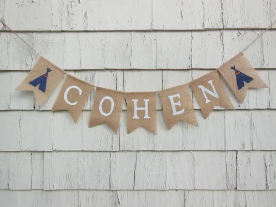 personalized Teepee tribal baby shower boy birthday burlap Banners nursery room Buntings garlands Photo Prop signs
personalized Teepee tribal baby shower boy birthday burlap Banners nursery room Buntings garlands Photo Prop signs