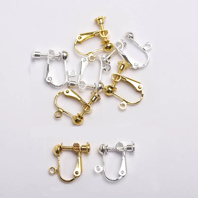 20pcs 14x16mm Gold Silver Clip-on Earring Screw Ball Stud Ear Setting Accessories for No-Pierced Ear DIY Jewelry Making Findings
20pcs 14x16mm Gold Silver Clip-on Earring Screw Ball Stud Ear Setting Accessories for No-Pierced Ear DIY Jewelry Making Findings