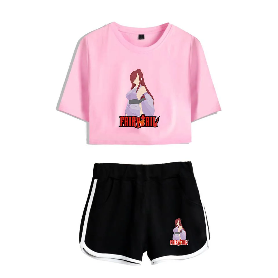 Summer Track Suit Women 2 Piece Set FAIRY TAIL Crop Top Shorts Two Piece Outfits Casual Ladies Tracksuit Sportwear Twopiece
Summer Track Suit Women 2 Piece Set FAIRY TAIL Crop Top Shorts Two Piece Outfits Casual Ladies Tracksuit Sportwear Twopiece