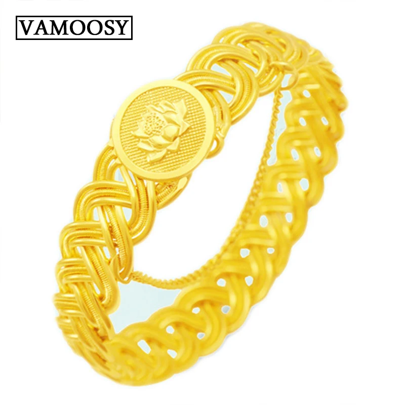 Imitation Metallic Line Weaving Design Bangles & Bracelets for Women Men Fine 24K Gold Bangles Wedding Bridal Gift Cuff Jewelry
Imitation Metallic Line Weaving Design Bangles & Bracelets for Women Men Fine 24K Gold Bangles Wedding Bridal Gift Cuff Jewelry