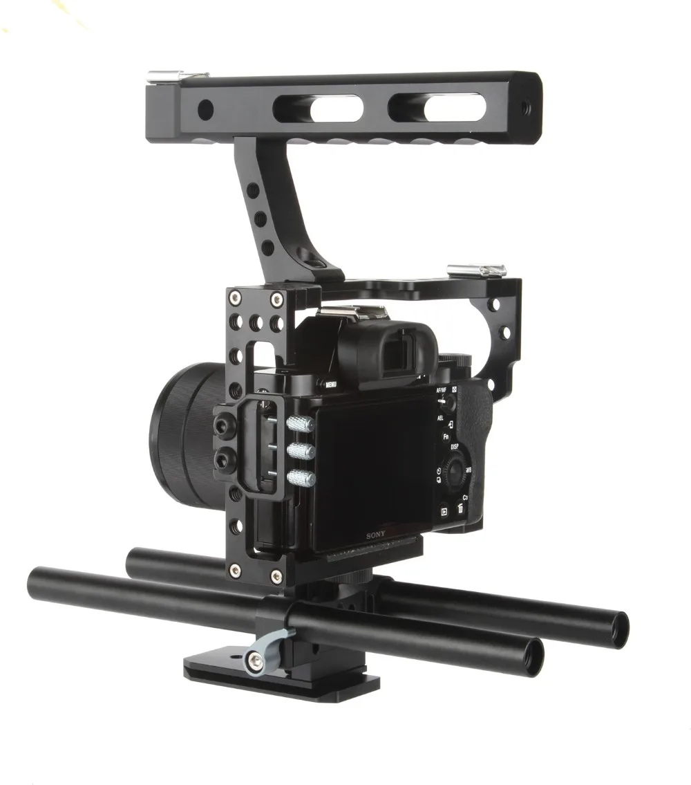 Viltrox 15mm Rod Rig DSLR Camera Video Cage Kit Stabilizer + Top Handle Grip for Sony A9 A7II A7RII A7SII A6300 A6500/GH4/EOS M5
Viltrox 15mm Rod Rig DSLR Camera Video Cage Kit Stabilizer + Top Handle Grip for Sony A9 A7II A7RII A7SII A6300 A6500/GH4/EOS M5