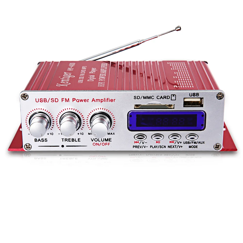 Усилители домашние kentiger hy-400 мини Портативный Беспроводной Hi-Fi Bass аудио стерео