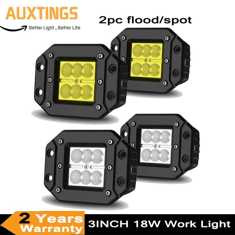 3inch 18W Yellow White LED Work Light Offroad Fog Driving Light Spot Flood Beam Lamp Auto for Motorcycle SUV 4WD ATV Truck Car
3inch 18W Yellow White LED Work Light Offroad Fog Driving Light Spot Flood Beam Lamp Auto for Motorcycle SUV 4WD ATV Truck Car