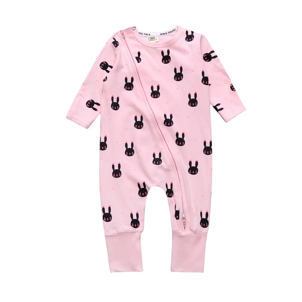 

Kids Tales Infant newborn baby clothes cotton Toddler baby boy girl long sleeve Rompers autumn home wear Pajama for 0-24M baby