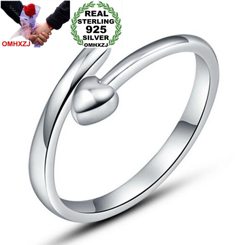 OMHXZJ Wholesale Fashion Everlasting Heart Lovers Couple 925 Sterling Silver open adjust female for Woman Man Ring Gift RG27
OMHXZJ Wholesale Fashion Everlasting Heart Lovers Couple 925 Sterling Silver open adjust female for Woman Man Ring Gift RG27