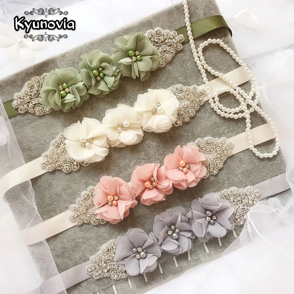 Kyunovia Wedding Belt Bridal Sash Evening Dress Belt Polyester Flowers Sash Crystals Wedding Belts Wedding sashes D10
Kyunovia Wedding Belt Bridal Sash Evening Dress Belt Polyester Flowers Sash Crystals Wedding Belts Wedding sashes D10