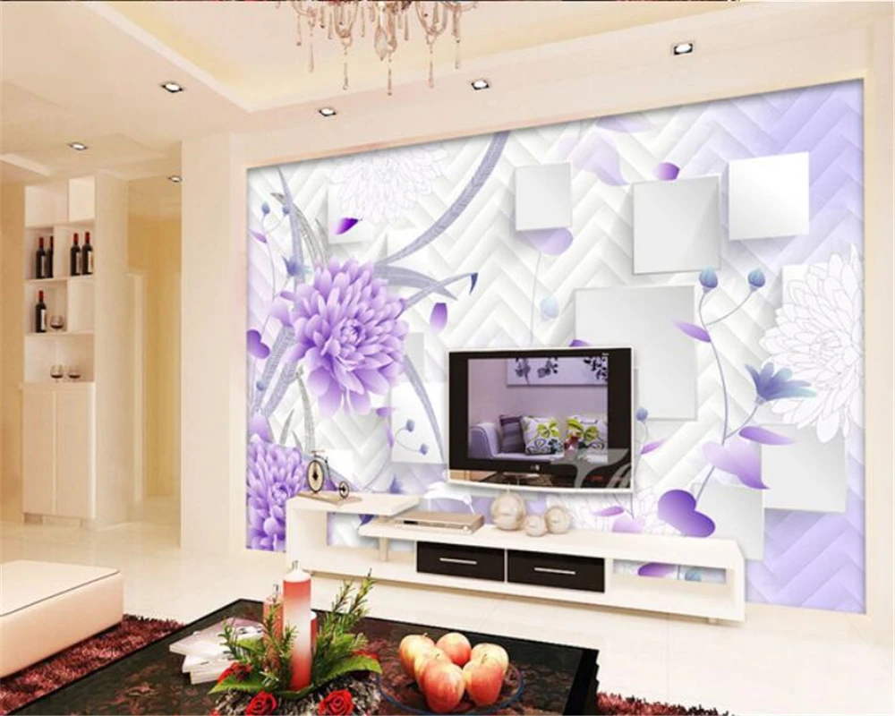 Custom 3D Photo Wallpaper Modern Purple Flower Mural Living Room Bedroom TV Background wallpapers for living room beibehang
Custom 3D Photo Wallpaper Modern Purple Flower Mural Living Room Bedroom TV Background wallpapers for living room beibehang