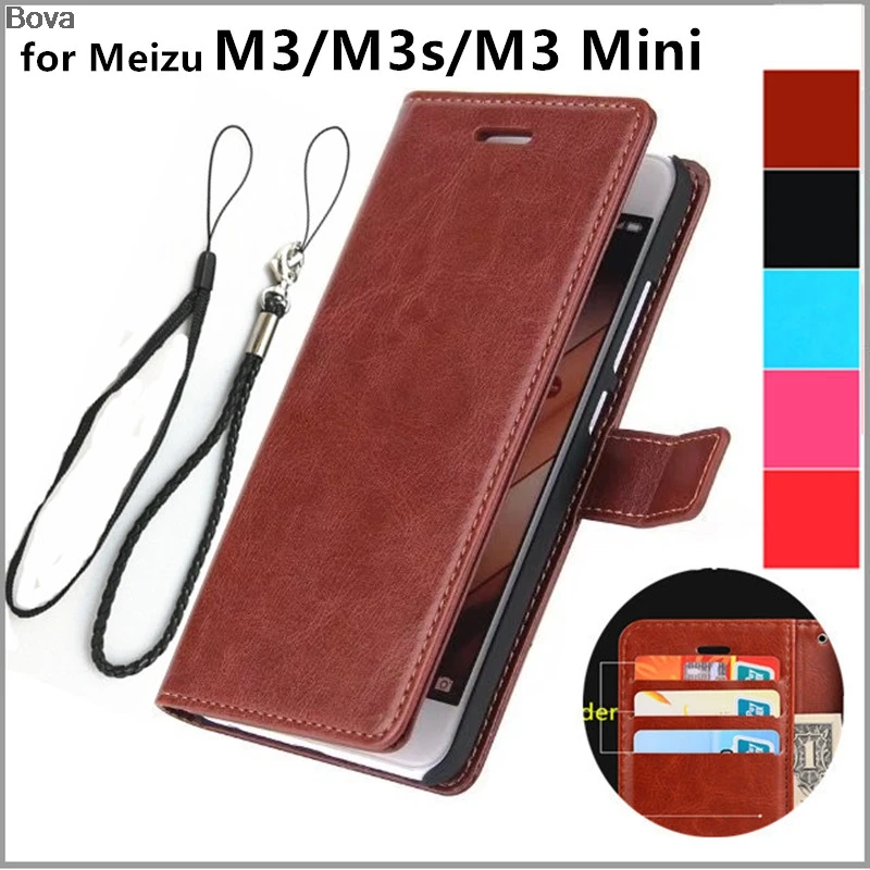 Чехол с держателем для карт Meizu M3 (M3 Mini) M3s (M3s Mini чехол-бумажник из искусственной