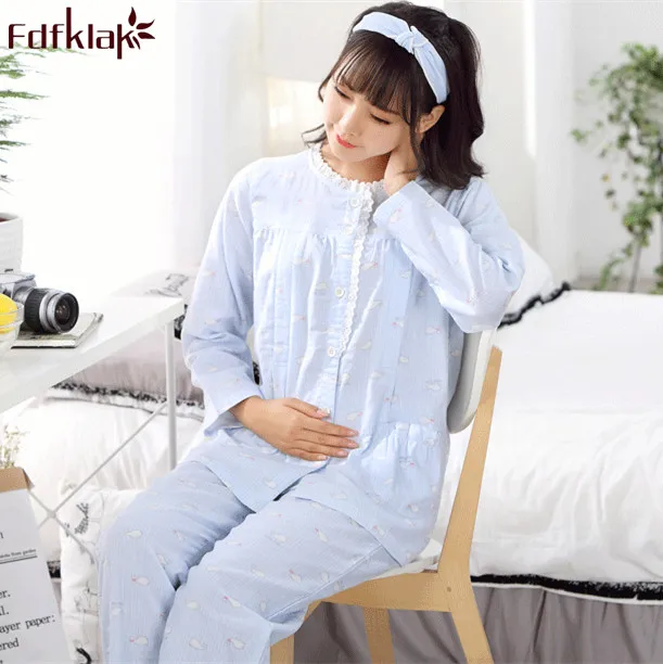 Fdfklak New 2018 Cotton Pregnancy Pajamas Feeding Clothes Casual Home Clothes for Women Maternity Pyjama Set hamile pijama
Fdfklak New 2018 Cotton Pregnancy Pajamas Feeding Clothes Casual Home Clothes for Women Maternity Pyjama Set hamile pijama
