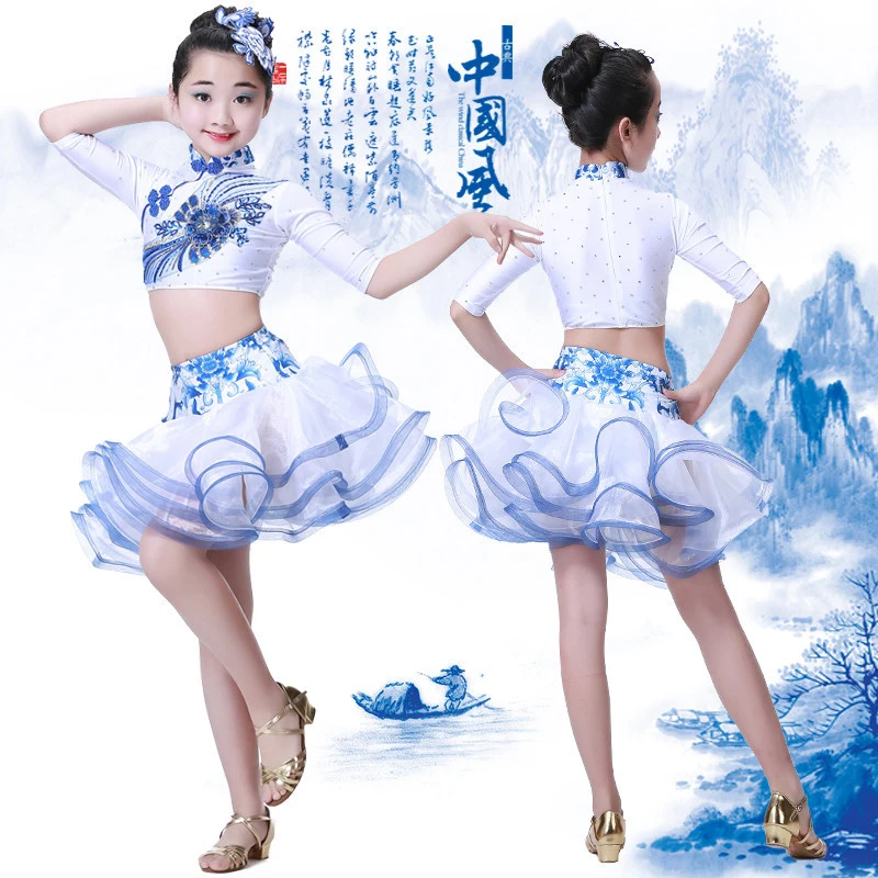 Girls Latin dancing dress Kids Sequined Ballroom Modern Dance wear Outfits Children's Jazz Party Stage wear Chinese Folk Dance
Girls Latin dancing dress Kids Sequined Ballroom Modern Dance wear Outfits Children's Jazz Party Stage wear Chinese Folk Dance