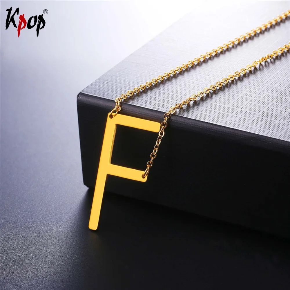 Kpop Stainless Steel Letter F Pendant With Chain Choker Gold/Black Color For Man/Woman Clavicle Chain Necklace Jewelry P2607
Kpop Stainless Steel Letter F Pendant With Chain Choker Gold/Black Color For Man/Woman Clavicle Chain Necklace Jewelry P2607