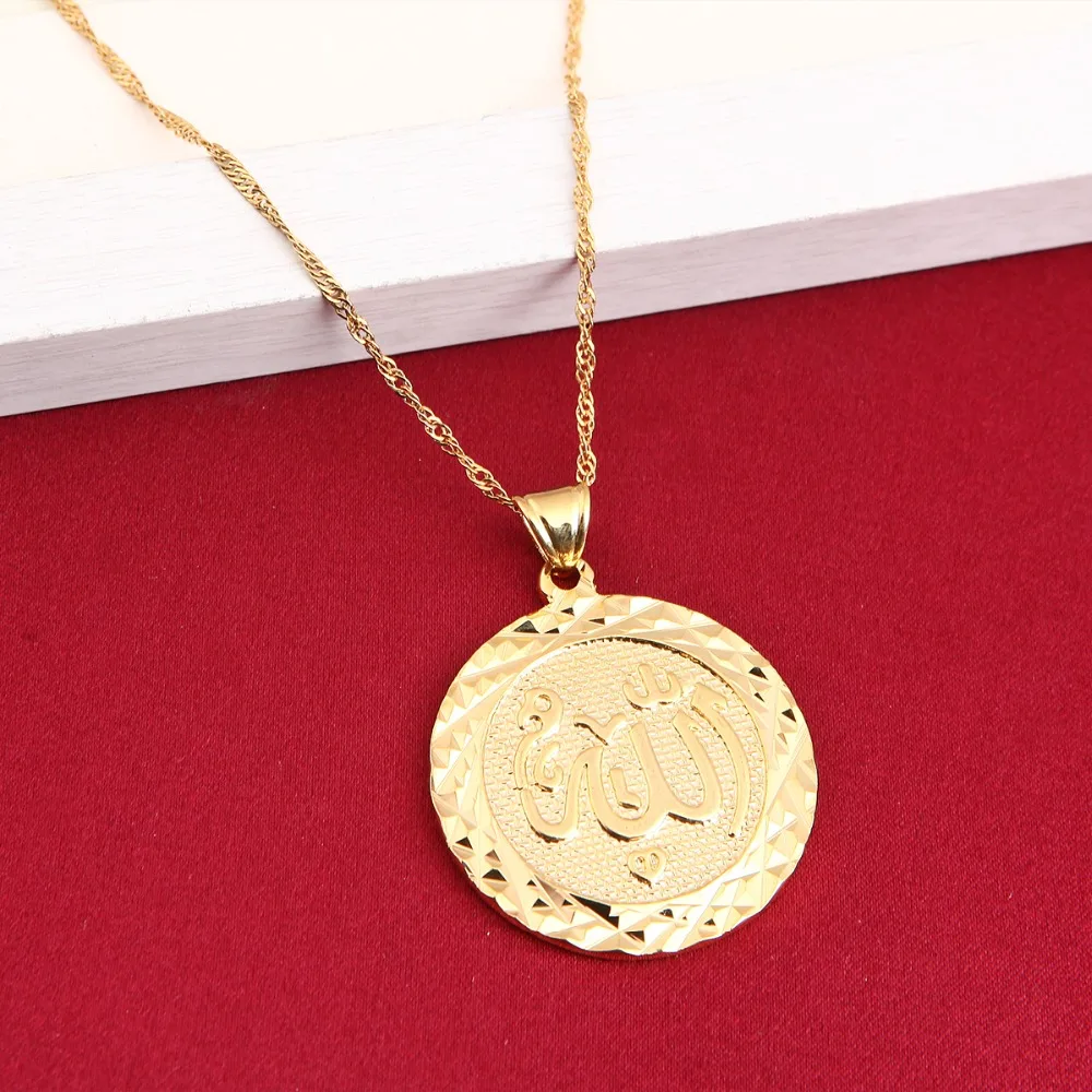 Men Allah Gold Pendant Necklace Link Chain Round Fashion Pendant Necklace Middle East Jewelry Charm Islam Gift Jewelry
Men Allah Gold Pendant Necklace Link Chain Round Fashion Pendant Necklace Middle East Jewelry Charm Islam Gift Jewelry