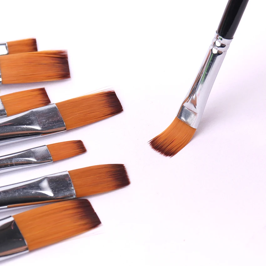 9PCS/lot Flat Peak Nylon Hair Long Wooden Handle Paint Brush Set Tool For Art School Watercolor Acrylic Painting Supplies
9PCS/lot Flat Peak Nylon Hair Long Wooden Handle Paint Brush Set Tool For Art School Watercolor Acrylic Painting Supplies