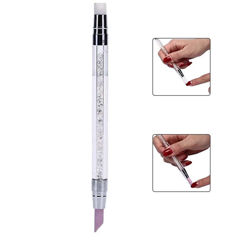 Rhinestone Handle Silicone Press Scrape Tool Dual-ended Quartz Cuticle Pusher Remover Pen Manicure Nail Art Tool 1 Pc
Rhinestone Handle Silicone Press Scrape Tool Dual-ended Quartz Cuticle Pusher Remover Pen Manicure Nail Art Tool 1 Pc
