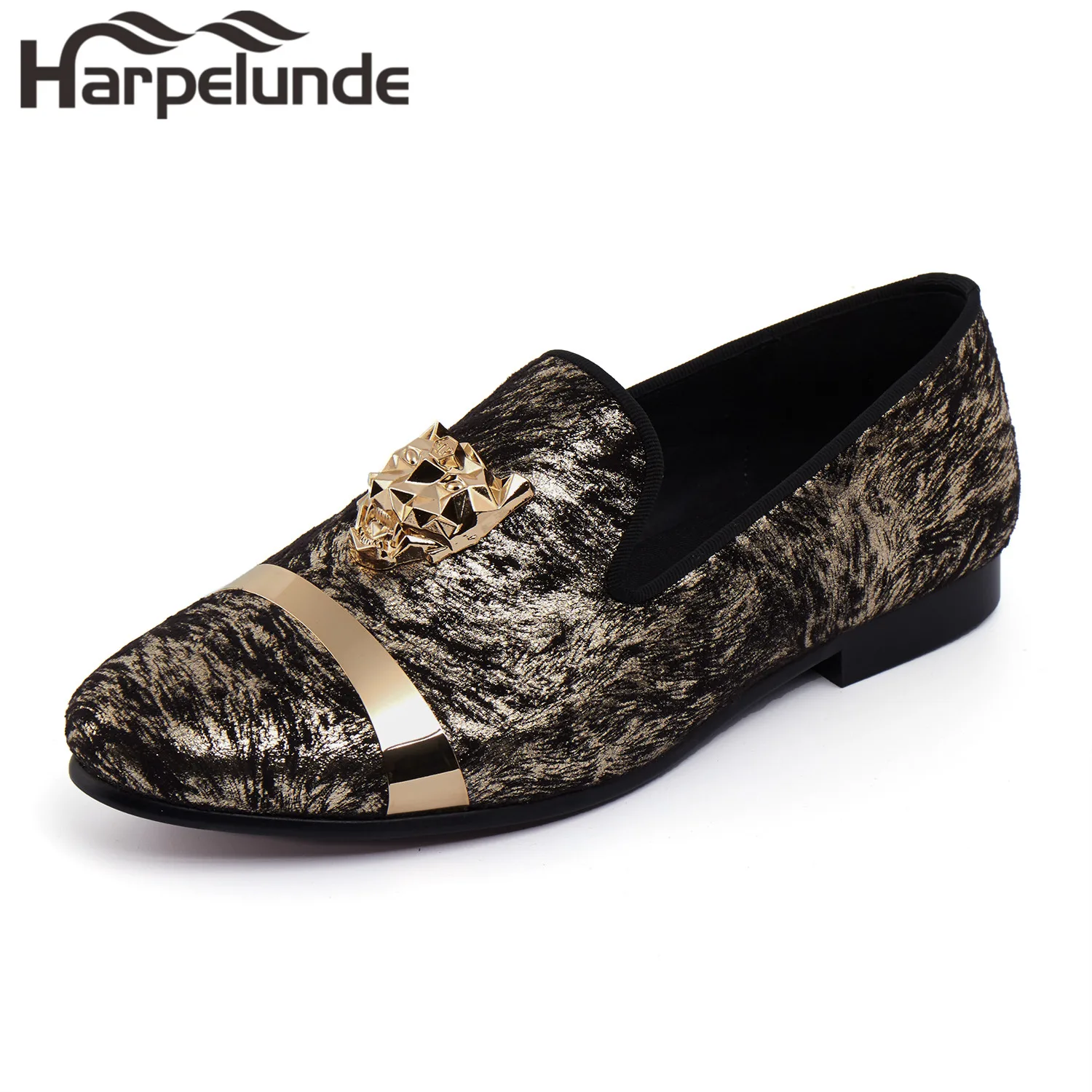 Harpelunde Animal Buckle Men Wedding Dress Shoes Printed Velvet Loafer Flats With Gold Plate Size 6 To 14
Harpelunde Animal Buckle Men Wedding Dress Shoes Printed Velvet Loafer Flats With Gold Plate Size 6 To 14