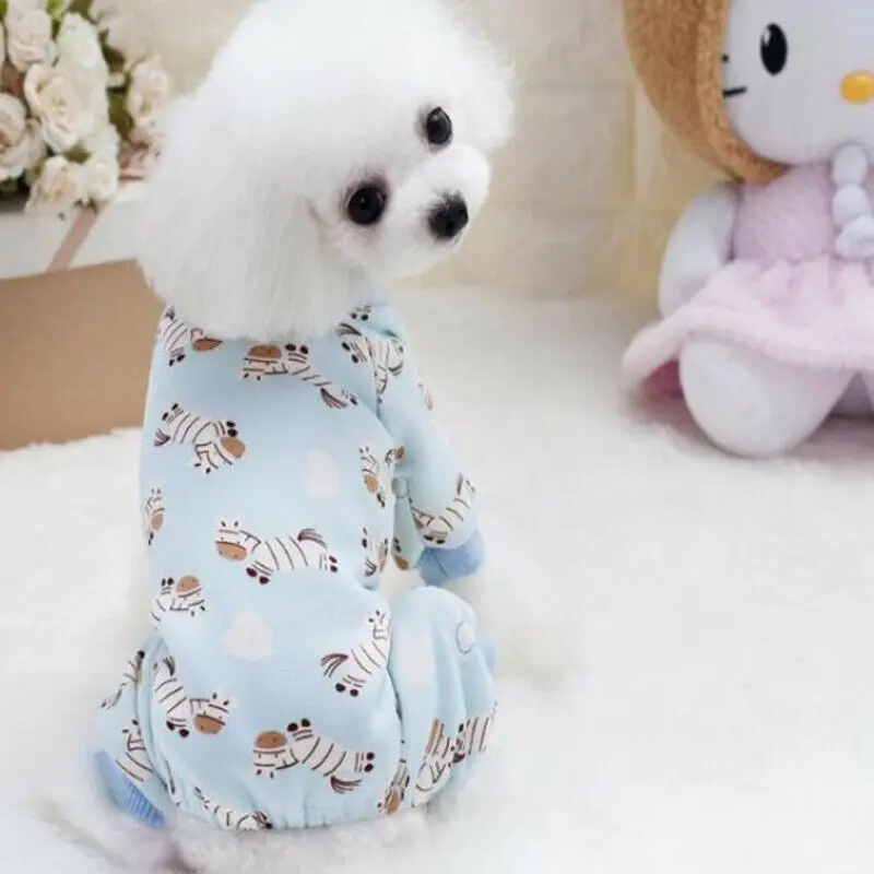 Новинка Пижама с рисунком собаки из мультфильма одежда для щенка комбинезон сна |