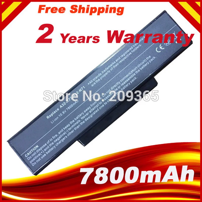 9 cells 7800mAh laptop battery for Asus A32-N71 A32-K72 K72 K72F K72D K72DR K73 K73SV K73S K73E N73SV
9 cells 7800mAh laptop battery for Asus A32-N71 A32-K72 K72 K72F K72D K72DR K73 K73SV K73S K73E N73SV