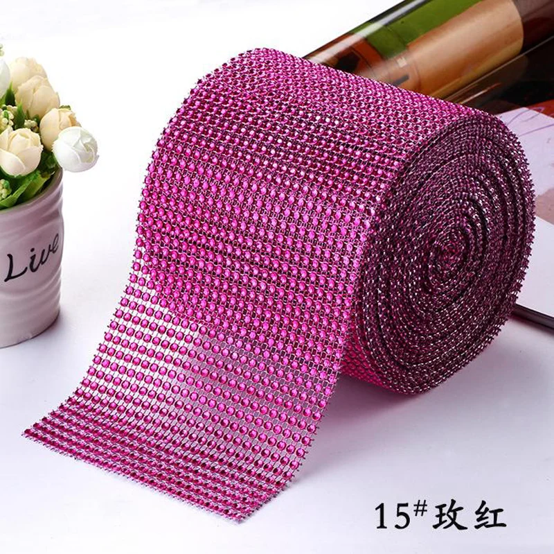 4.75"X10 Yards Diamond Mesh Wrap Rhinestone Ribbon Wedding Supplies Home Decoration DIY Accessories Hot Pink 24 Rows Net Drill
4.75"X10 Yards Diamond Mesh Wrap Rhinestone Ribbon Wedding Supplies Home Decoration DIY Accessories Hot Pink 24 Rows Net Drill