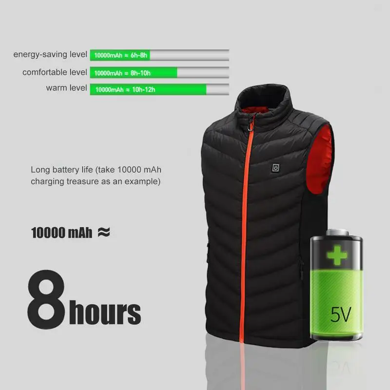 Large Size Autumn And Winter Men's Stand Collar Heating Cotton Vest Graphene Electric Vest Adjustable USB Charging Heated Cloth
Large Size Autumn And Winter Men's Stand Collar Heating Cotton Vest Graphene Electric Vest Adjustable USB Charging Heated Cloth