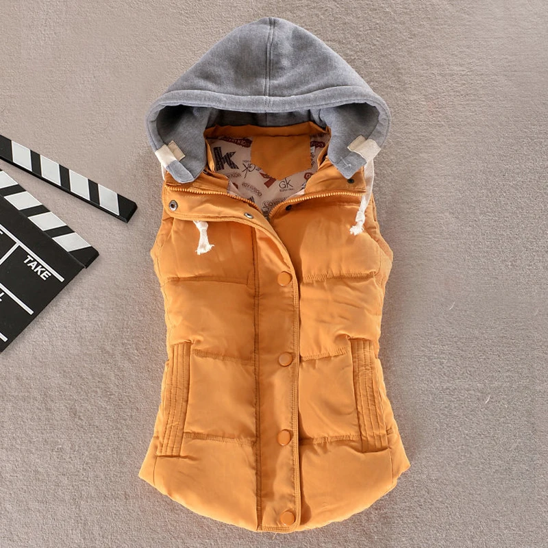 Women Autumn/Winter Fashion Waistcoat Hooded Thick Warm Down Cotton Wool Collar Vest Female Large Size Jacket&Outerwear BN293 5
Women Autumn/Winter Fashion Waistcoat Hooded Thick Warm Down Cotton Wool Collar Vest Female Large Size Jacket&Outerwear BN293 5