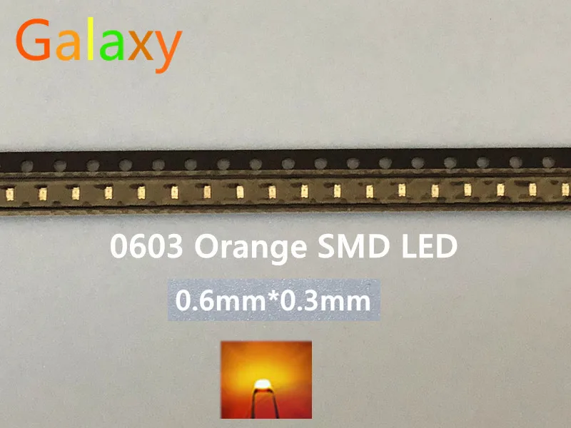0603 оранжевый/Янтарный Smd/smt Led супер яркая лампа светодиоды smd led оранжевый 600 610nm/200