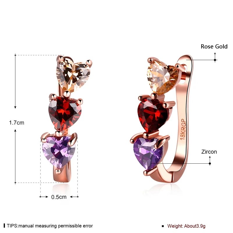 Romantic Love Heart AAA+ Cubic Zircon Hoop Earring For Women Jewelry Wedding Engagement Statement Earrings
Romantic Love Heart AAA+ Cubic Zircon Hoop Earring For Women Jewelry Wedding Engagement Statement Earrings