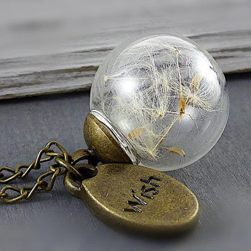 3PCS 20/25MM Glass Ball Dandelion Seed Necklace Glass Orb Pendant Hand Blown Glass Globe Necklaces Gift For Her
3PCS 20/25MM Glass Ball Dandelion Seed Necklace Glass Orb Pendant Hand Blown Glass Globe Necklaces Gift For Her