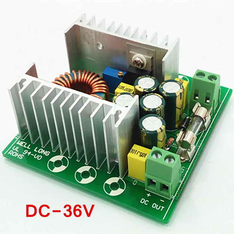 DC-DC 12A Adjustable Buck Module, 5-30V 24v to 1.2-36V Regulator Module,Default output 36V.
DC-DC 12A Adjustable Buck Module, 5-30V 24v to 1.2-36V Regulator Module,Default output 36V.