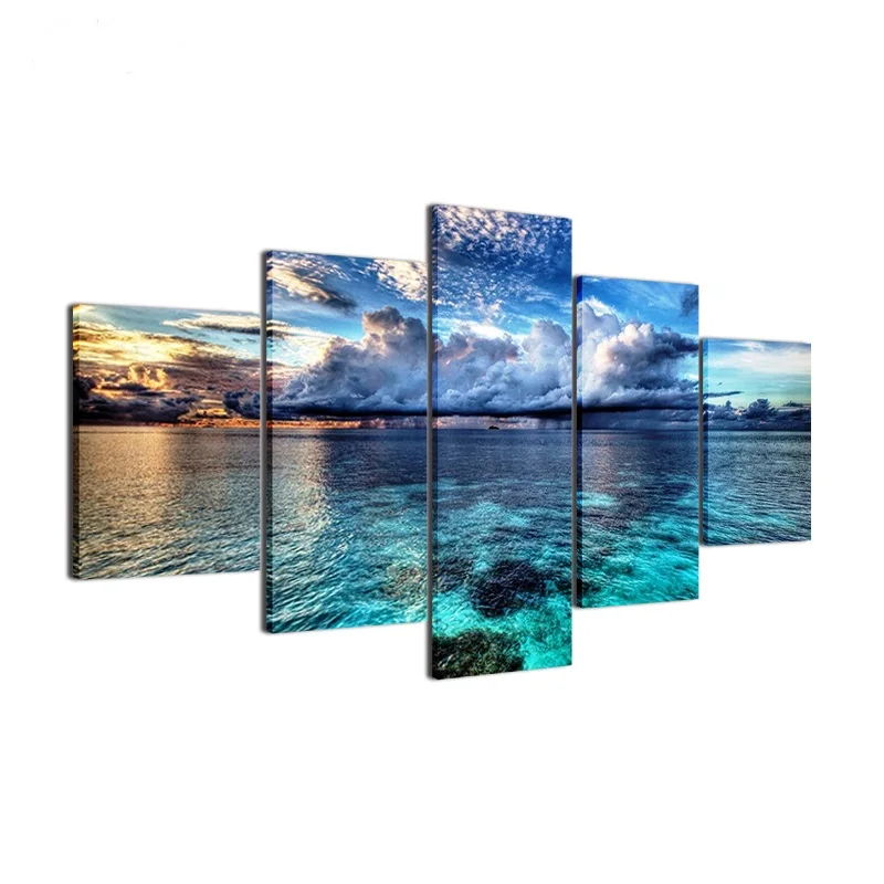 Beauty View Modular HD Printed 5 Panel Blue Sky Clouds Sea Posters Home Decor Canvas Painting Print Wall Picture for Living Room
Beauty View Modular HD Printed 5 Panel Blue Sky Clouds Sea Posters Home Decor Canvas Painting Print Wall Picture for Living Room