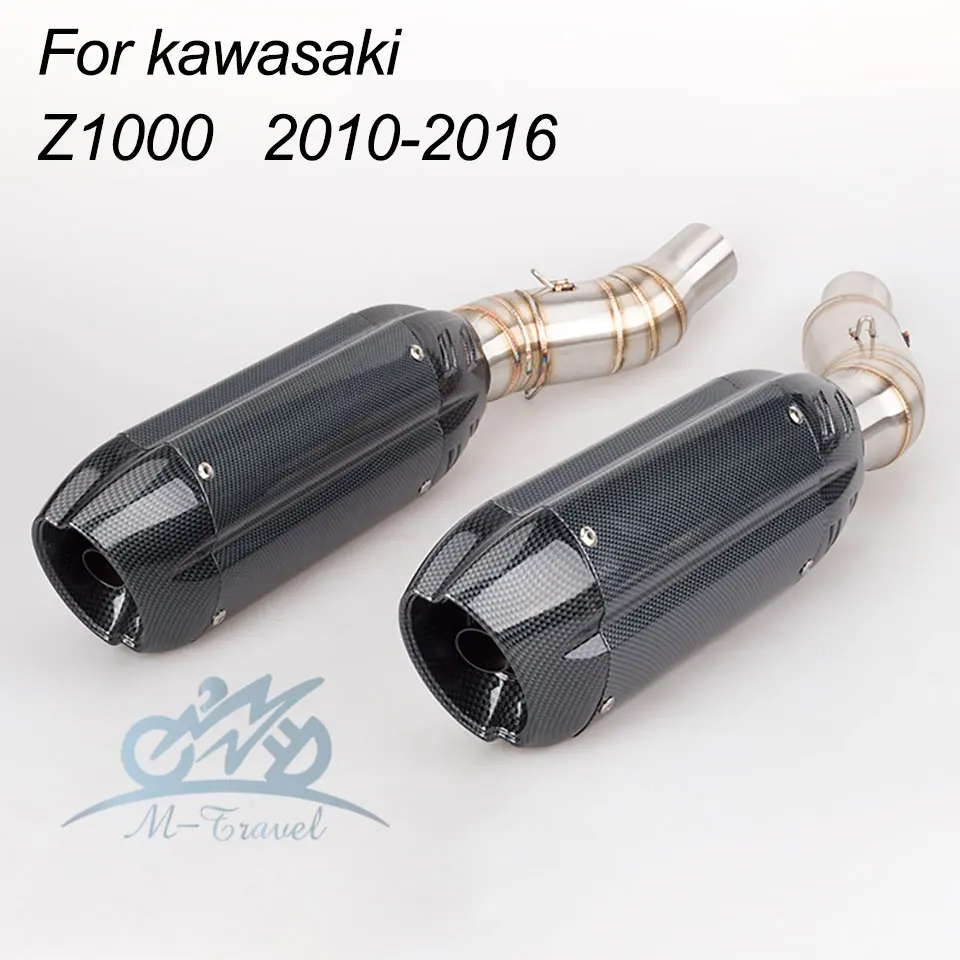 Средняя выхлопная труба мотоцикла Z1000 2010 2016 выхлопной двухсторонний глушитель