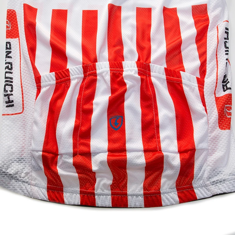 Summer Cycling Jersey Contrast Color Red Stripes Breathable Quick Dry Short Sleeve Riding Jerseys Customized/Wholesale Service
Summer Cycling Jersey Contrast Color Red Stripes Breathable Quick Dry Short Sleeve Riding Jerseys Customized/Wholesale Service