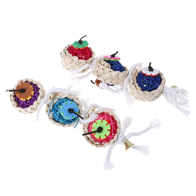 1PC Parrot Swing Toys Chewing Toy Colorful Braid Rope Ball Toy Hammock Hanging Towel Gourd For Cages Accessories Random Color
1PC Parrot Swing Toys Chewing Toy Colorful Braid Rope Ball Toy Hammock Hanging Towel Gourd For Cages Accessories Random Color