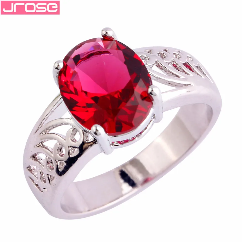 JROSE July Promotions Wedding Solitaire Style Oval Cut Red CZ Silver Color Rings For Women Lady Size 6 7 8 9 10 11 Free Shipping
JROSE July Promotions Wedding Solitaire Style Oval Cut Red CZ Silver Color Rings For Women Lady Size 6 7 8 9 10 11 Free Shipping